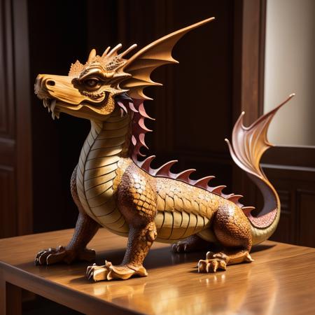 00690-1842449263-a (woodcarvingcd, shiny_1.2) chinese dragon statue, eastern dragon,  (solo_1.2), , no humans, high quality, masterpiece, realist.png